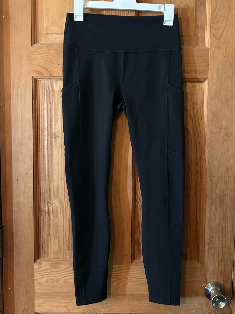 Fabletics Black High-Waist Leggings with Side Pockets